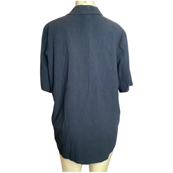 Sweet Wanderer Black Button Short Sleeve. Maternity size 2X Top New - Picture 3 of 8